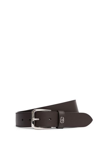 Ceinture En Cuir Avec Boucle Carrée 3,5 Cm - GUCCI - Modalova