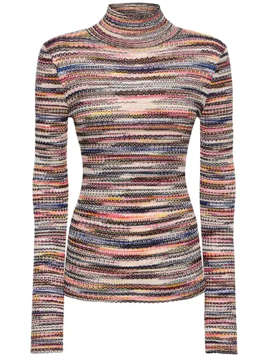 Pull-over Col Roulé En Maille De Viscose - MISSONI - Modalova