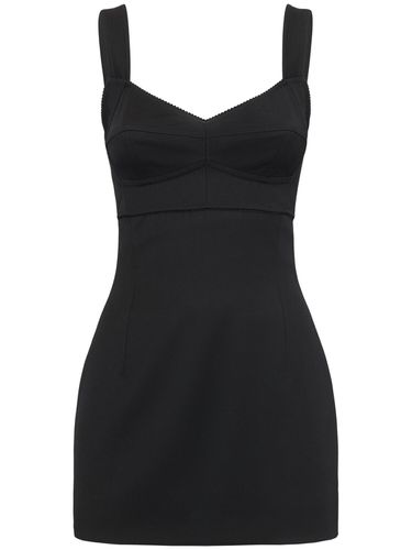 Robe Courte En Laine Mélangée Détail Corset - DOLCE & GABBANA - Modalova