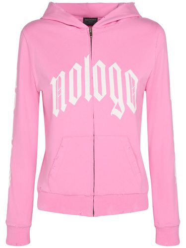 Sweat Zippé En Coton Mélangé À Capuche Nologo - BALENCIAGA - Modalova