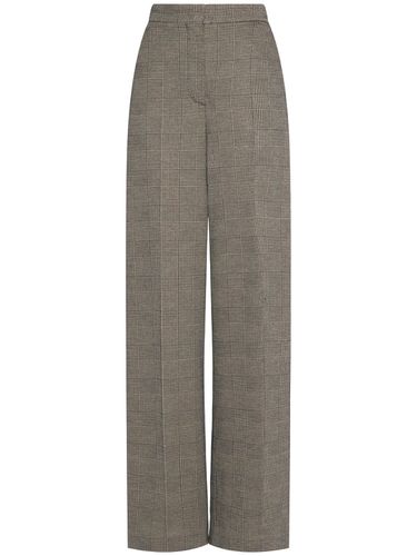 Pantalon En Jacquard De Laine Mélangée Cognac - MAX MARA - Modalova