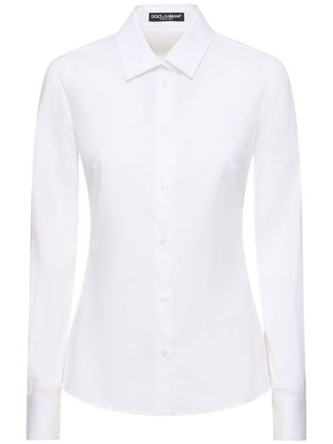 Chemise En Popeline De Coton Stretch - DOLCE & GABBANA - Modalova