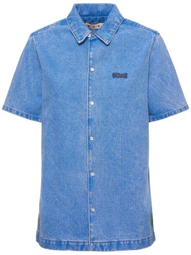 Chemise Manches Courtes En Denim Délavé - MARNI - Modalova