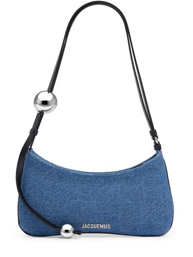 Sac Porté Épaule En Denim Le Bisou Perle - JACQUEMUS - Modalova