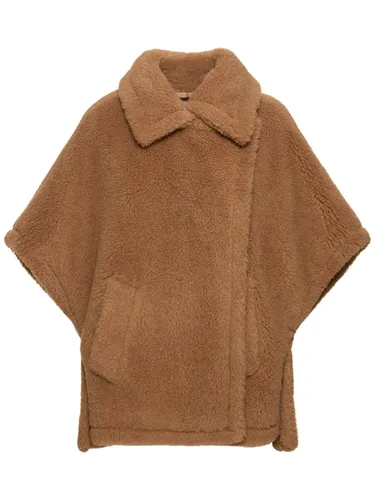 Cape En Teddy De Soie Et Chameau Tebe - MAX MARA - Modalova