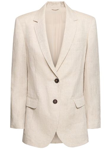 Veste En Lin À Boutonnage Simple - BRUNELLO CUCINELLI - Modalova