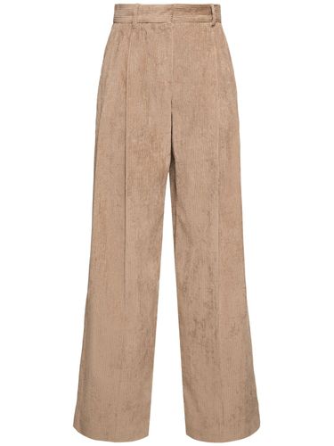 Pantalon Ample En Seersucker Côtelé - BRUNELLO CUCINELLI - Modalova