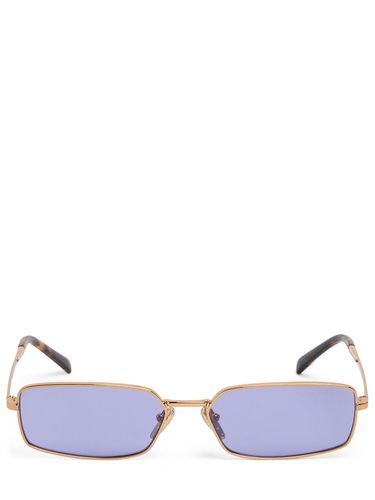 Lunettes De Soleil Carrées En Métal - PRADA - Modalova