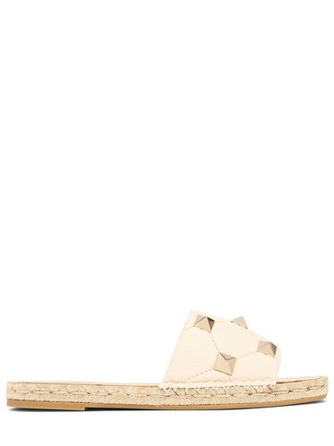 Espadrilles En Cuir Roman Stud 20 Mm - VALENTINO GARAVANI - Modalova