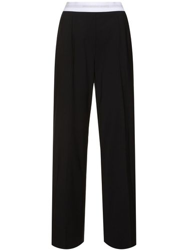 Pantalon Taille Haute En Laine Plissée - ALEXANDER WANG - Modalova