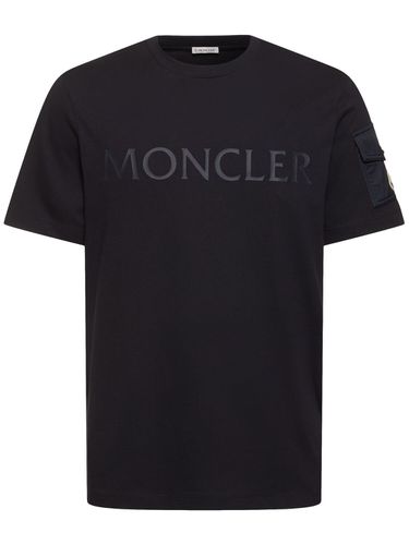 T-shirt En Coton À Logo Laminé - MONCLER - Modalova