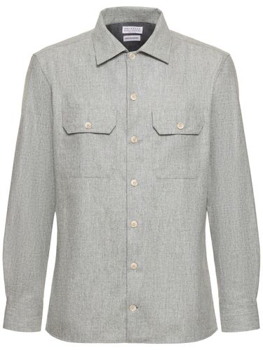 Surchemise En Flanelle De Laine - BRUNELLO CUCINELLI - Modalova