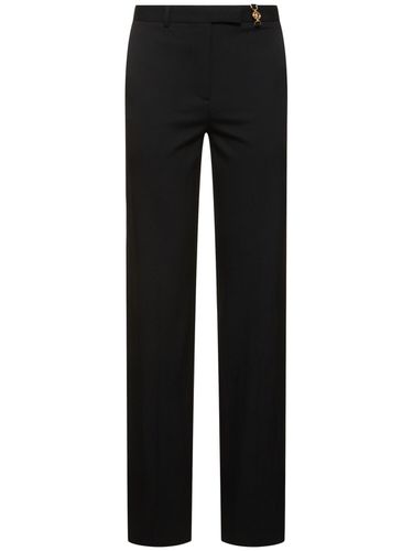 Pantalon En Laine Stretch Informal - VERSACE - Modalova