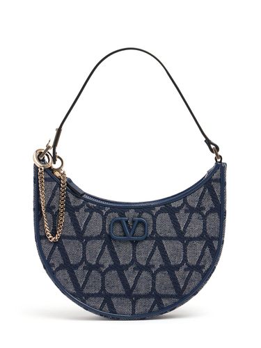 Sac Hobo Mini En Denim V Logo - VALENTINO GARAVANI - Modalova