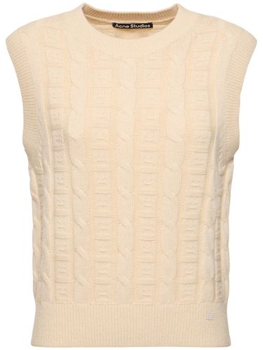 Gilet En Maille Torsadée De Coton Mélangé Kreen - ACNE STUDIOS - Modalova