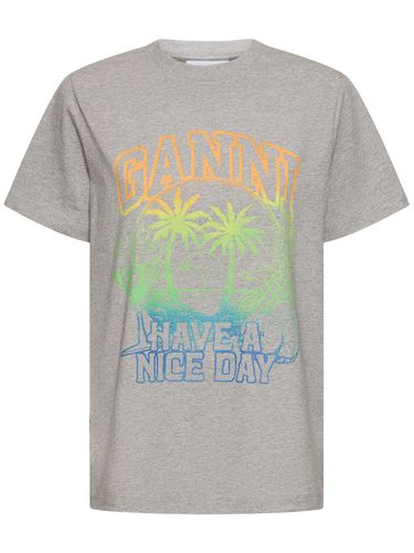 T-shirt Relaxed En Jersey Holiday - GANNI - Modalova