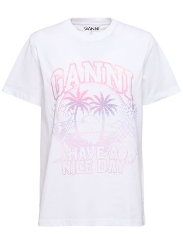 T-shirt Relaxed En Jersey Cocktail - GANNI - Modalova