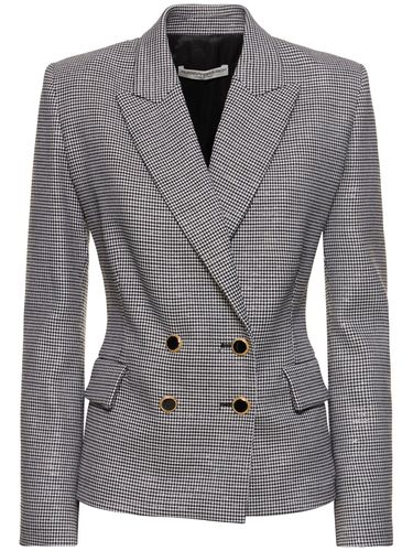 Blazer En Laine Et Lurex Pied-de-poule - ALESSANDRA RICH - Modalova