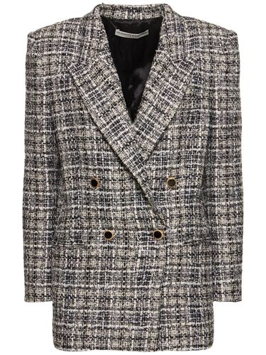 Blazer Oversize En Tweed De Lurex À Carreaux - ALESSANDRA RICH - Modalova