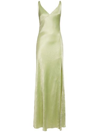 Robe Longue En Satin Écrasé - ALEXANDER MCQUEEN - Modalova