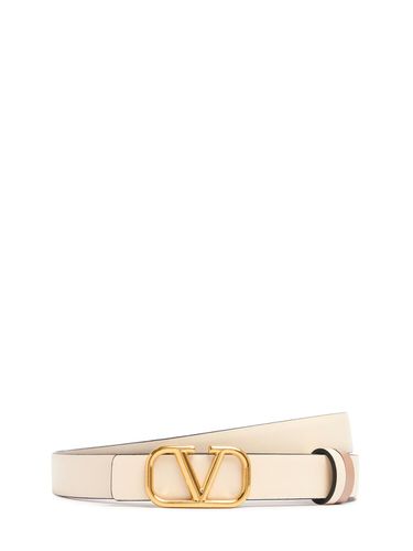 Ceinture Réversible En Cuir Vlogo 2 Cm - VALENTINO GARAVANI - Modalova