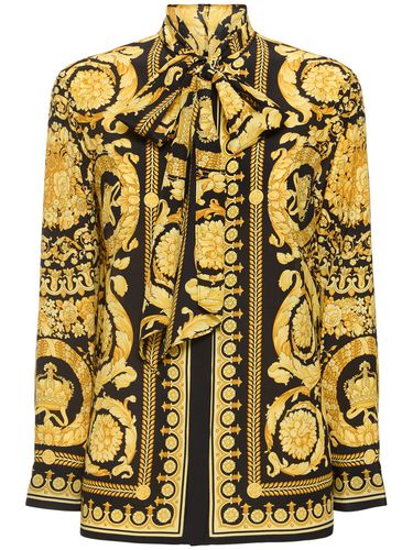 Chemise En Soie Imprimée Baroque - VERSACE - Modalova