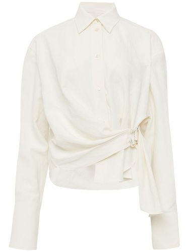 Chemise Torsadée Drapée En Viscose Et Lin - JW ANDERSON - Modalova