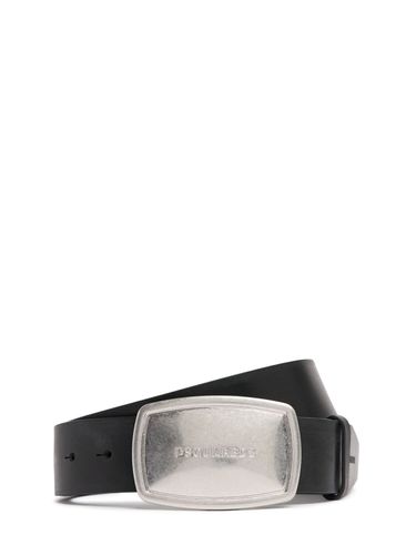 Ceinture En Cuir Avec Plaque Logo 40 Mm - DSQUARED2 - Modalova