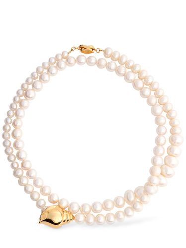 Collier Double Avec Pendentif Coquillage - TIMELESS PEARLY - Modalova