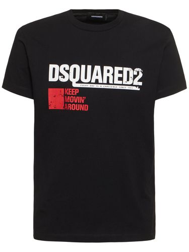 T-shirt En Jersey De Coton À Logo - DSQUARED2 - Modalova