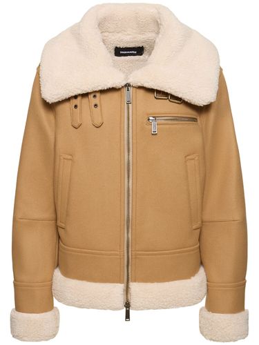 Veste Aviateur En Shearling Easy - DSQUARED2 - Modalova