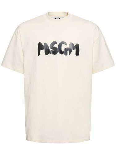 T-shirt À Logo Msgm - MSGM - Modalova