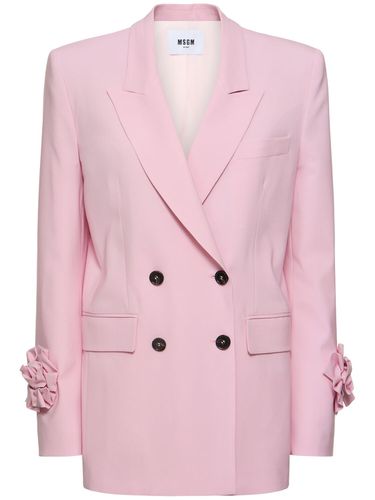 Veste Cintrée En Laine Stretch - MSGM - Modalova