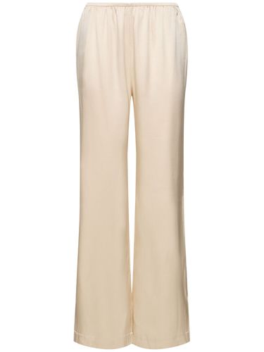 Pantalon En Satin De Soie Aden - ANINE BING - Modalova