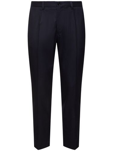 Pantalon En Flanelle De Laine - DOLCE & GABBANA - Modalova