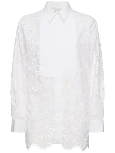 Chemise En Coton Mélangé Et Dentelle - MICHAEL KORS COLLECTION - Modalova