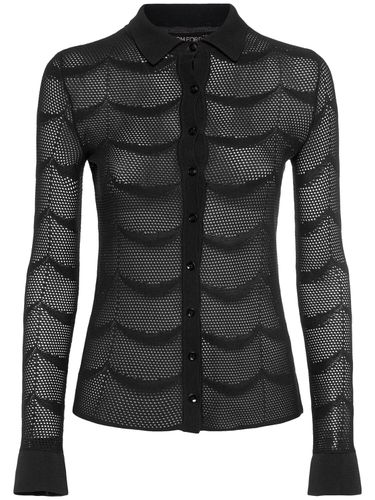 Chemise En Mesh De Coton Et Soie - TOM FORD - Modalova