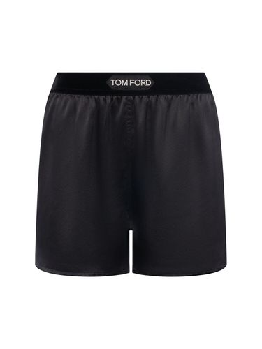 Mini-short En Satin De Soie À Logo - TOM FORD - Modalova