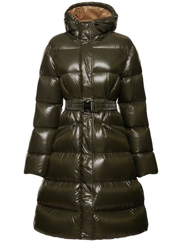 Doudoune Longue En Nylon Laqué Bellevue - MONCLER - Modalova