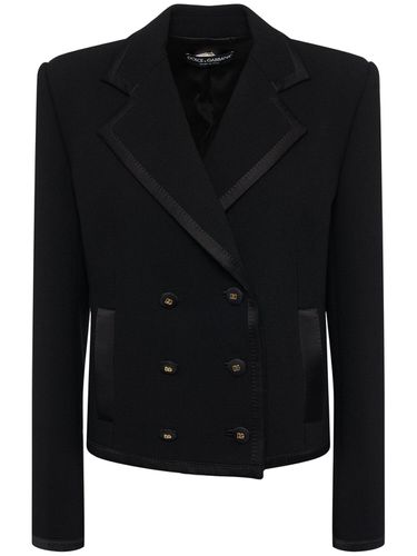 Blazer En Crêpe De Laine À Double Boutonnage - DOLCE & GABBANA - Modalova