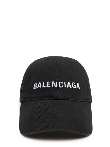 Casquette En Coton À Logo Brodé - BALENCIAGA - Modalova