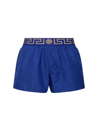 Short De Bain En Tissu Technique À Monogramme - VERSACE - Modalova