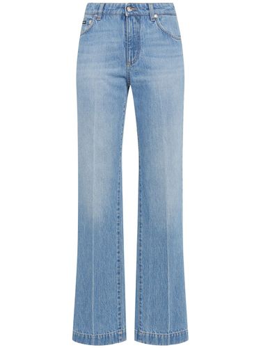 Jean Droit En Denim Taille Basse - DOLCE & GABBANA - Modalova