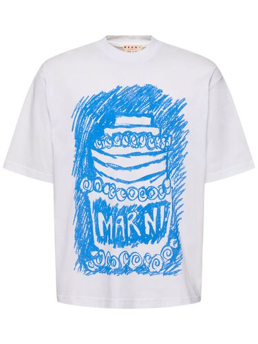 T-shirt En Jersey Blue Cake - MARNI - Modalova