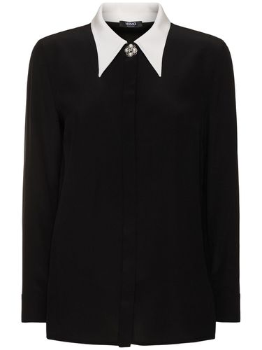 Chemise En Soie Crêpe De Chine - VERSACE - Modalova