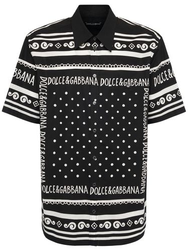 Chemise En Sergé De Soie Imprimé Bandana - DOLCE & GABBANA - Modalova