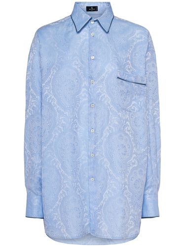 Chemise Oversize En Popeline Imprimée - ETRO - Modalova