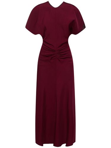 Robe Midi En Viscose Avec Taille Froncée - VICTORIA BECKHAM - Modalova