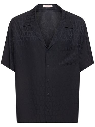 Chemise En Soie À Logo Monogramme - VALENTINO - Modalova