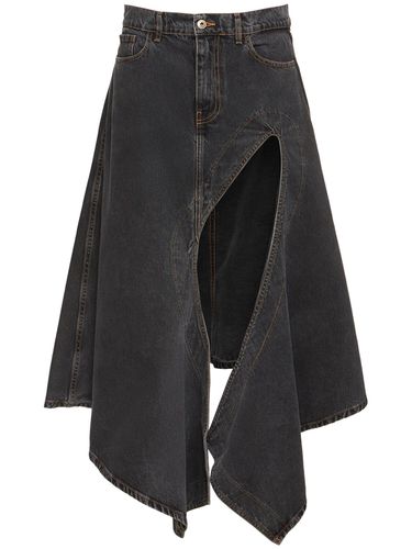 Jupe Midi Asymétrique En Denim Taille Haute - Y/PROJECT - Modalova